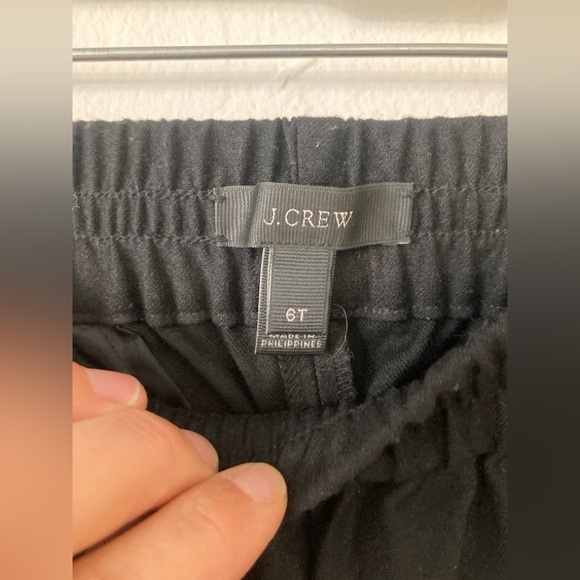 J. Crew Wool Blend Jogger Pants Black Easy Pull On Workwear Classic Size 6 TALL - Picture 8 of 11